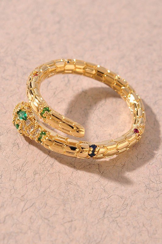 Snake Crystal Adjustable Ring - Traveling Fine Aunties